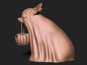 HALLOWEEN GHOST DOG 3D Print Model
