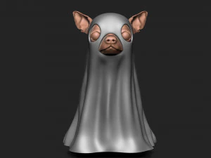 HALLOWEEN GHOST DOG 3D Print Model