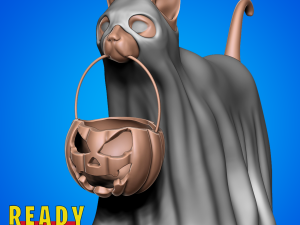 HALLOWEEN CAT 3D Print Model
