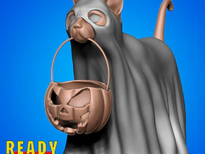 हैलोवीन बिल्ली 3D प्रिंट मॉडल