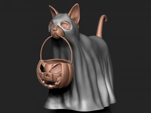 HALLOWEEN CAT 3D Print Model