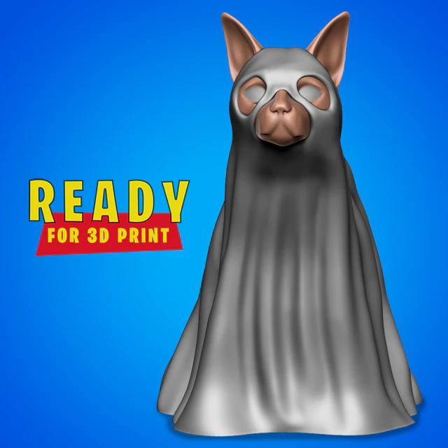 HALLOWEEN CAT 3D Print Model .c4d .max .obj .3ds .fbx .stl .blend