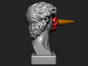 DAVID WITH ICE CREAM STATUE 3D प्रिंट मॉडल