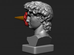 DAVID WITH ICE CREAM STATUE 3D प्रिंट मॉडल