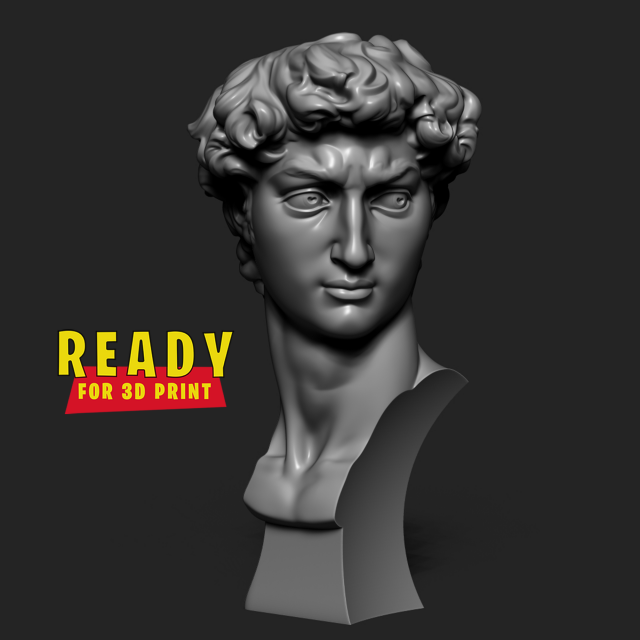 DAVID VASE STATUE 3D 프린트 모델 .c4d .max .obj .3ds .fbx .stl .blend 