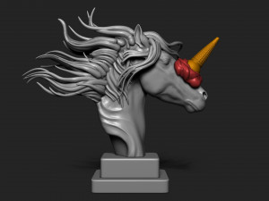 HORSE AND UNICORN WITH ICE CREAM 3Dプリントモデル