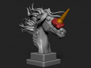 HORSE AND UNICORN WITH ICE CREAM 3Dプリントモデル