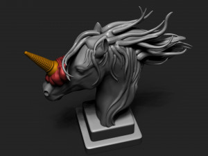HORSE AND UNICORN WITH ICE CREAM 3Dプリントモデル