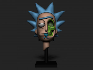 RICK AND MORTY - RICK SKULL 3D-Druckmodell