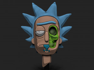 RICK AND MORTY - RICK SKULL 3D-Druckmodell