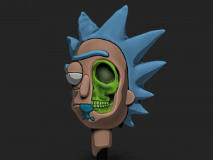 RICK AND MORTY - RICK SKULL 3D-Druckmodell