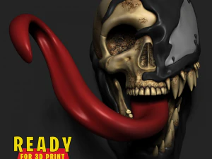 VENOM SKULL 3D Print Model
