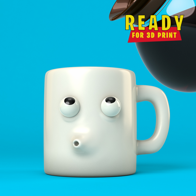 HOT COFFEE CUP 3D Принт Модель .c4d .max .obj .3ds .fbx .stl .blend 