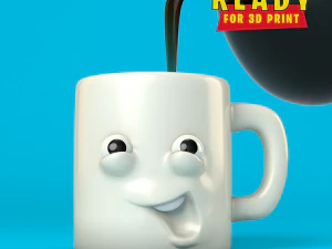HOT COFFEE CUP 3D Print Model