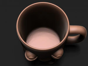 Hei&szlig;e Kaffeetasse 3D Druckmodell