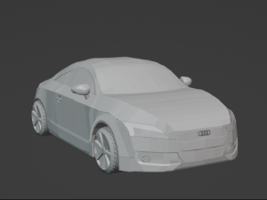 Low poly car audi tt 2009 Model 3D