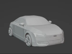 Coche de baja poli audi tt 2009 Modelo 3D