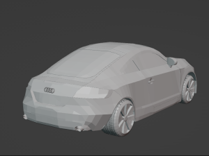 Low poly car audi tt 2009 Modelo 3D