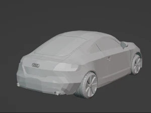 Low poly car audi tt 2009 3D Model