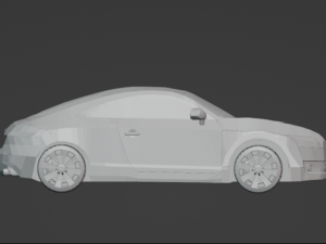 Low poly car audi tt 2009 Modelo 3D