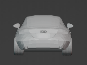 Low poly car audi tt 2009 Modelo 3D