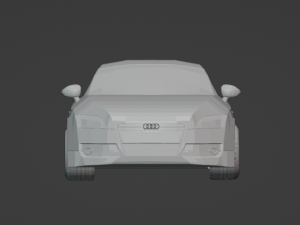 Low poly car audi tt 2009 Modelo 3D