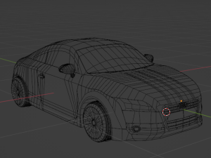 Low poly car audi tt 2009 Modelo 3D