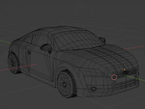 Low poly car audi tt 2009 3D Model