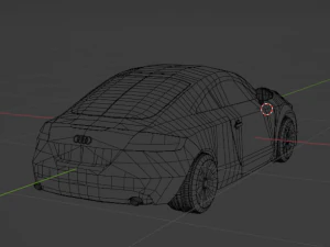 Low poly car audi tt 2009 3D Model