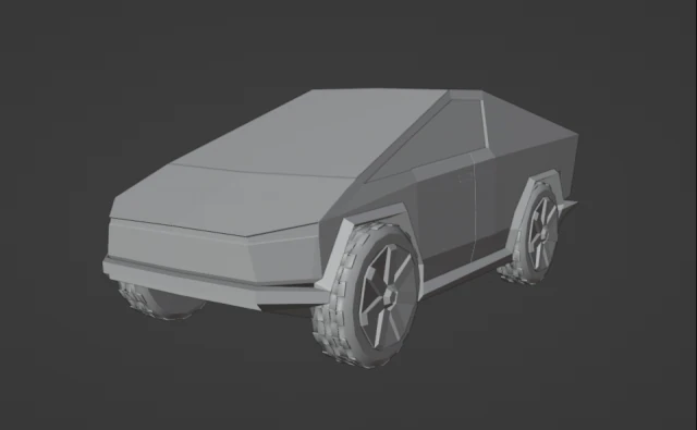 Tesla Cybertruck Coupe 3D Model .c4d .max .obj .3ds .fbx .stl .blend 