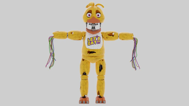 Witheredchica 3D Model .c4d .max .obj .3ds .fbx .stl .blend 