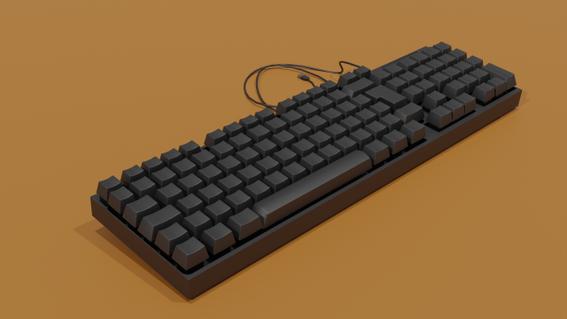 Keyboard 3D 모델 .c4d .max .obj .3ds .fbx .stl .blend 