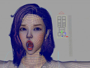 Oryantal Asyalı profesyonel kısa etekler, y&uuml;ksek topuklu ayakkabılar, dijital fig&uuml;rler, g&uuml;zel kadınlar Ruo Xi 3D Model
