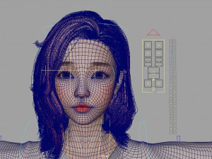 Oryantal Asyalı profesyonel kısa etekler, y&uuml;ksek topuklu ayakkabılar, dijital fig&uuml;rler, g&uuml;zel kadınlar Ruo Xi 3D Model