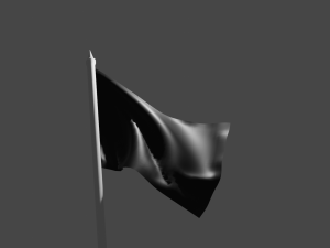 Animated waving flag 3D-Modell