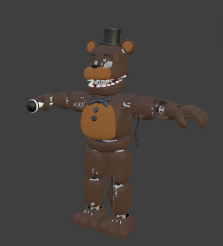 Old Freddy 3D Model .c4d .max .obj .3ds .fbx .stl .blend 