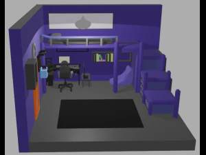 Ma chambre pr&eacute;f&eacute;r&eacute;e Modèle 3D
