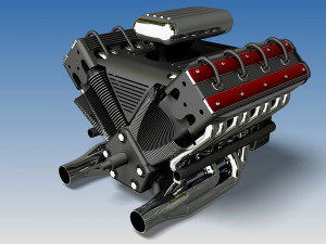 V8 MOTOR 3D Модель