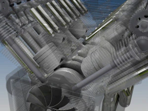 V8 MOTOR 3D Model