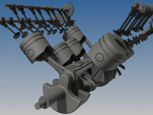 V8 MOTOR 3D Model