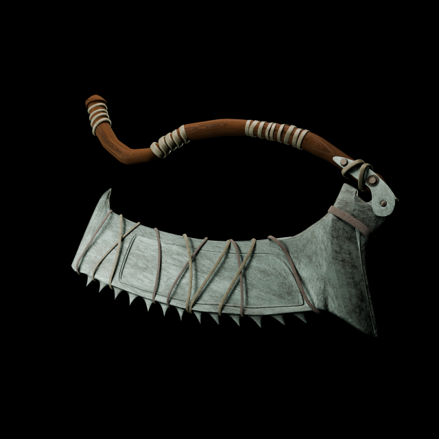 Saw Cleaver 3D Model .c4d .max .obj .3ds .fbx .stl .blend 