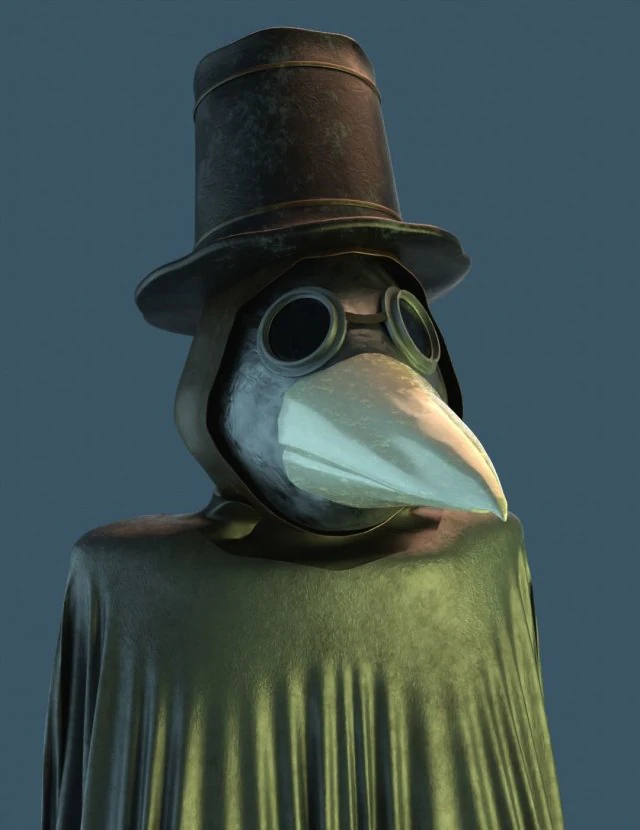 Plague Doctor 3D Model .c4d .max .obj .3ds .fbx .stl .blend 