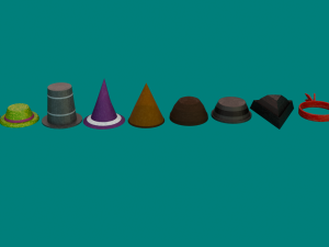 Lowpoly Hats 3D Model