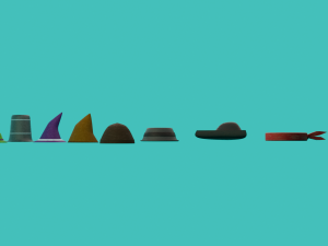 Lowpoly Hats 3D Model
