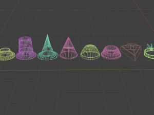 Lowpoly Hats 3D Model