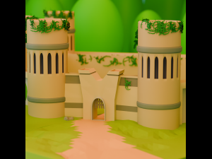 Lowpoly Castle 3D 모델
