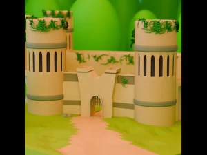 Lowpoly Castle 3D Model