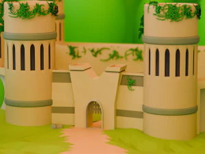 Lowpoly Castle 3D Model