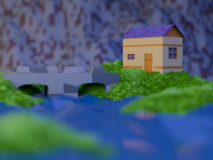 Lowpoly Stylized House 3D Модель