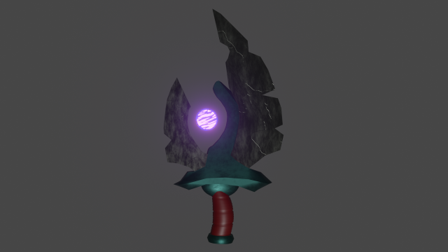 Fantasy Sword 3D 모델 .c4d .max .obj .3ds .fbx .stl .blend 